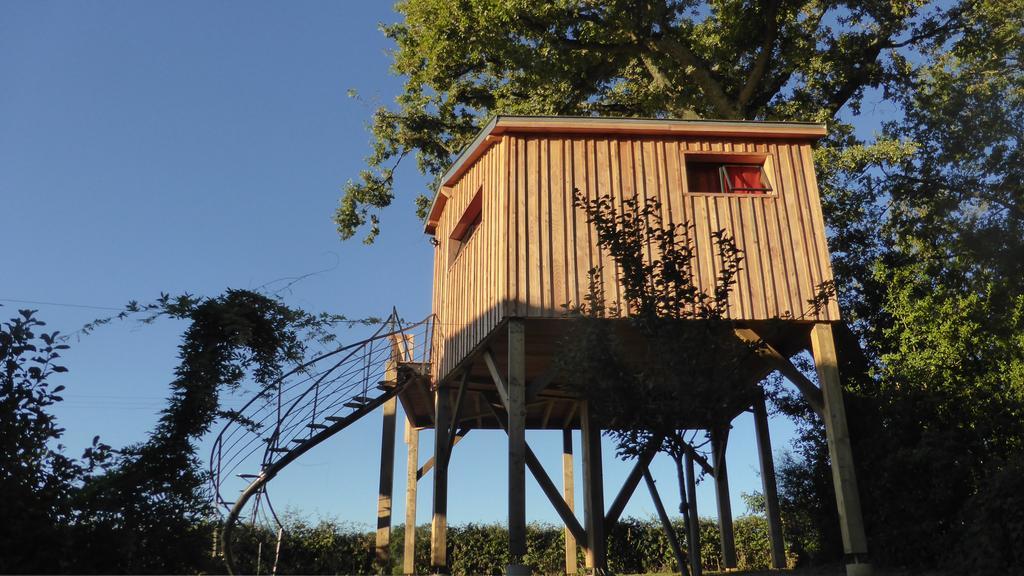 La Cabane Perchee Du Faucon Frechou-Frechet Exterior foto
